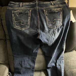 Plus size silver Jean